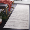 SAFAVIEH Adirondack Collection Runner Rug - 2'6" x 22', Ivory & Silver, Modern Ombre Design, Non Shedding & Easy to Clean, Ideal for Hallway, Foyer, Kitchen, Entryway, Bedroom (ADR113B)