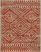 Wonnitar Moroccan 8x10 Area Rugs for Living Room, Washable Large Brown Rug for Bedroom, Non-Slip Soft Thin Stain Resistant Boho Tribal Floor Carpet for Dining Guest Room Office (Brown,8'x10')