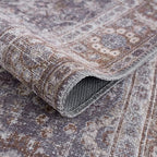 Bloom Rugs Washable 5' x 7' Rug - Brown/Dark Gray Traditional Area Rug for Living Room, Bedroom, Dining Room, and Kitchen - Exact Size: 5' x 7'