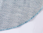 Unique Loom Outdoor Trellis Collection Area Rug - Tribal Trellis (3' 3" Round, Aqua/ Ivory)