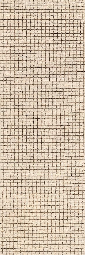 Rugs USA Melrose Cream, 2'6" x 10', Wool & Cotton, Soft and Cozy, High Traffic, Stain Resistant, Easy Clean, Durable Runner for Bedroom, Living Room, Dining Space, Den, Foyer, Entryway