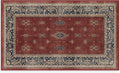 RUGGABLE Washable Vintage Area Rug – Verena Amber Red 3x5, Stain-Resistant, Non-Slip – Small Machine Washable Rugs for Living Room, Bedroom, Hallway, Entryway & Office–with Cushioned Pad