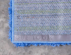 Unique Loom Solid Shag Collection Area Rug (4' 1" x 6' 1" Rectangle, Periwinkle Blue)