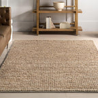 Nuloom Penelope Tan, 2' x 8', Hand-Braided, Wool & Cotton, Soft and Textured, High Traffic, Stain Resistant, Easy Clean, Durable Runner for Bedroom, Living Room, Dining, Foyer, Entryway