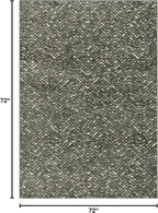 SAFAVIEH Adirondack Collection Area Rug - 6' Square, Dark Green & Ivory, Chevron Design, Non-Shedding & Easy Care, Ideal for High Traffic Areas in Living Room, Bedroom, Dining (ADR104Y-6SQ)