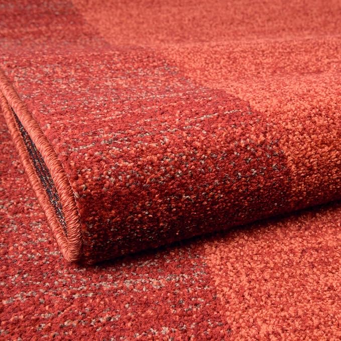 Rugs.com Angelica Collection Rug – 8 Ft Square Terracotta Medium Rug Perfect for Living Rooms, Kitchens, Entryways