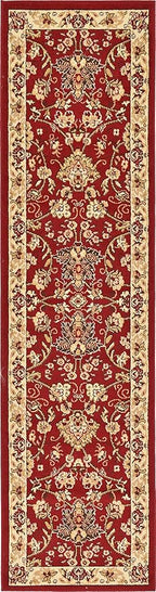 Unique Loom Sialk Hill Collection Area Rug - Washington (2' 2" x 8' 2" Runner Burgundy/Cream)