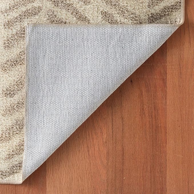 Dash & Albert Rowley Grey Machine Washable Rug, 6 X 9 Feet, Grey Graphic Pattern
