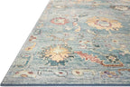 Loloi Margot Collection MAT-06 Denim/Multi 2'-6" x 9'-6" Runner Rug feat. CloudPile, No-Shed Easy Clean Large Patterned Area Rug for Living Room, Bedroom, Dining Area