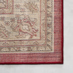 Unique Loom Sialk Hill Collection Area Rug - Washington (4' Square Burgundy/Cream)