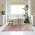 Fame Living Washable Area Rug. Modern Farmhouse. Vintage. Turkish. Bohemian. Distressed. Oriental. Traditional. Rugs for Living Room. Dining. Bedroom. Office. Entryway. Foyer. (860TT, 2' x 3')