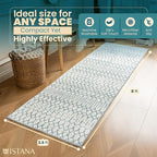 Istana Hallway Runner Rug 2.5x8 - Blue Kitchen Rugs Non Slip Washable -Silk's Soft Touch Carpet Runner - Stylish Runner Rugs for Home