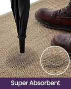 DEXI Ultra Thin Entryway Indoor Door Mat 32x48, Non Slip Rubber Backing Inside Entry Mat, Low Profile Easy Clean Dirt Trapper Doormat for Inside Entrance Patio, Beige