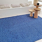 Alfa Rich 5x8 Dark Blue Washable Area Rugs for Living Room Bedroom Kitchen Cotton Decor Solid Rug
