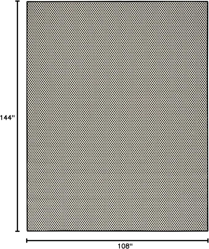 Nourison Home Courtyard Black White 9' x 12' Area Rug - Easy Clean, Non Shedding, Bed Room, Living Room, Dining Room, Kitchen (9' x 12')