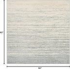 SAFAVIEH Adirondack Collection Area Rug - 5' Square, Slate & Cream, Modern Ombre Design, Non Shedding & Easy to Clean, Ideal for Living Room, Bedroom, Office, Dining Space (ADR113T)