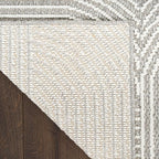 Nourison Home Textured Home Grey Ivory 5'3" x 7' Area Rug - Easy Clean, Non Shedding, Bed Room, Living Room, Dining Room, Kitchen (5' x 7')