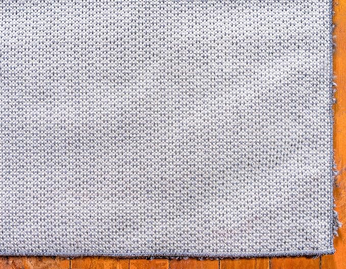 Unique Loom Davos Shag Collection Area Rug - Solid (9' x 12' Rectangle, Peppercorn)