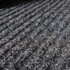 English Home Custom Size Non Slip Striped Design Durable Anti Slip Back Tough Pile Runner Rug for Hallway, Outdoor, Indoor, Commercial, Residential, Pool, Office (Dark Gray, 26" x 15')