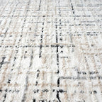 Abani Grey Area Rug for Living Room, Bedroom - Crosshatch Pattern- 8' x 10' -Durable & Easy to Clean
