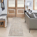 Nourison Home Astra Machine Washable Beige 2'2" x 8' Area Rug - Easy Clean, Non Shedding, Bed Room, Living Room, Dining Room, Kitchen (8' Runner)