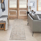 Nourison Home Astra Machine Washable Beige 2'2" x 8' Area Rug - Easy Clean, Non Shedding, Bed Room, Living Room, Dining Room, Kitchen (8' Runner)