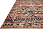 Loloi Layla Collection LAY-14 Mocha/Blush 7'-6" x 9'-6" .13" Thick Area Rug, Soft, Durable, Vintage Inspired, Distressed, Low Pile, Non-Shedding, Easy Clean, Printed, Living Room Rug