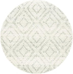 SAFAVIEH Adirondack Collection Area Rug - 10' Round, Ivory & Green, Geometric Design, Non-Shedding & Easy Care, Ideal for High Traffic Areas in Living Room, Bedroom, Dining (ADR131X-10R)