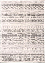 Rugshop Geometric Boho Area Rug – Gray Tribal Pattern, Perfect for Living Room, Dining Room, Bedroom, 5' x 7'