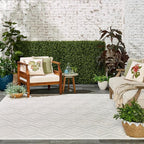 Nourison Home Versatile Ivory White 7' x 10' Area Rug - Easy Clean, Non Shedding, Bed Room, Living Room, Dining Room, Kitchen (7' x 10')