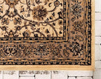 Unique Loom Sialk Hill Collection Area Rug - Washington (9' 10" x 13' 1" Rectangle Ivory/Black)