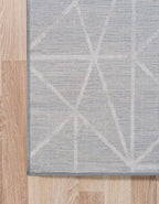 Rugs.com Lattice Trellis Collection Rug – 6 Ft Runner Gray Low-Pile Rug Perfect for Hallways, Entryways
