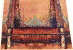 Unique Loom Estrella Collection Rustic, Distressed, Modern, Abstract Area Rug (3' 3 x 5' 3 Rectangular, Orange/Black)