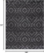 SAFAVIEH Adirondack Collection Area Rug - 9' x 12', Dark Grey & Grey, Modern Diamond Distressed Design, Non-Shedding & Easy Care, Ideal for High Traffic Areas in Living Room, Bedroom (ADR131F)