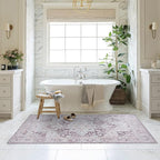 Washable Area Rug. Modern Farmhouse. Vintage. Turkish. Bohemian. Distressed. Oriental. Traditional. Rugs for Living Room. Dining. Bedroom. Office. Entryway. Foyer. (861PP, 9' x 12')