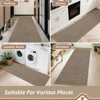 BEQHAUSE Hallway Runner Rugs 2x6, Hallway Rug Non-Slip Washable(Rolled-Up NO Creases), Runner Rug Absorbent Stain Resistant Hall Rug Carpet Runner, Entryway Rugs Floor Mat Laundry Room Rugs, Taupe