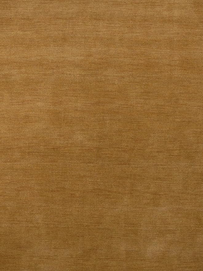 Hand Knotted Loom Wool ECO-Friendly Area Rugs - 8'x8', Octagon, Gold Color, Solid Plain Design, High Pile Thick Handmade Anti Skid Area Rugs for Living Room, Bed Room (L00111)