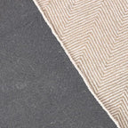 Modern Herringbone Chevron Collection Handcrafted Wool Area Rug - Durable, Zigzag Pattern, for High Traffic, Contemporary Design for Living Room, Bedroom, Dining Room Decor (Sand Beige, 5' x 5')