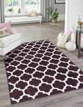 Rugs.com Lattice Collection Rug – 3x5 Purple Medium-Pile Rug Perfect for Entryways, Kitchens, Breakfast Nooks, Accent Pieces