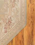 Rugs.com Chateau Collection Rug – 8' Octagon Green Medium Rug Perfect for Living Rooms, Kitchens, Entryways