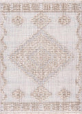 Hauteloom Ampusungan Living Room, Bedroom Area Rug - Geometric - Charcoal, Cream, Beige - 2'7" x 4'