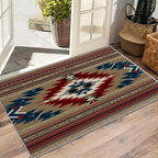 Navajo Washable Rugs - 5x8ft - Southwestern Tribal Ethnic Rustic Cabin Rugs for Living Room Non Slip Low Pile Area Rug for Bedroom, Navajo Carpets Room Decor & Gifts