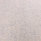Hand-Tufted 100% Wool Pile Area Rug – Geometric Textured Grid Check Pattern – Thick and Durable Floor Carpet for Bedroom, Living Room, Kids Room, and Dining Area (Ivory Blue, 9' x 12')