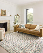 Loloi Rifle Paper Co. Eden Collection EDE-03 Lattice Ivory 8'-6" x 11'-6" Area Rug feat. CloudPile™