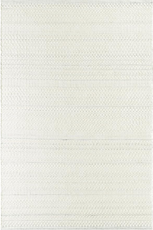 Mark&Day Wool Rugs, 2x3 Precious Solid and Border Cream/Light Slate Area Rug, Cream Grey Carpet for Living Room, Bedroom or Kitchen (2' x 3')