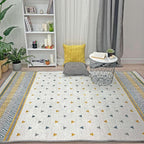Alfa Rich 3x5 Gold Gray Off White Washable Area Rugs for Living Room Bedroom Kitchen Decor Runner