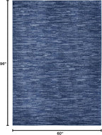 Nourison Home Nourison Essentials Navy Blue 5' x 8' Area Rug - Easy Clean, Non Shedding, Bed Room, Living Room, Dining Room, Kitchen (5' x 8')
