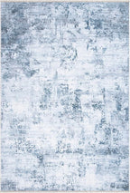 Bloom Rugs Caria Washable Non-Slip 8x10 Rug - Blue/Gray Modern Abstract Area Rug for Living Room, Bedroom, Dining Room, and Kitchen - Exact Size: 7'8" x 10'