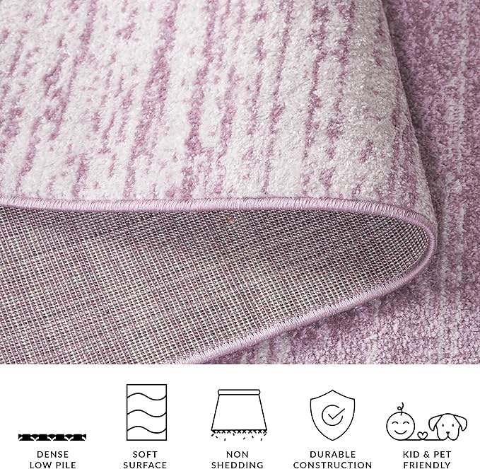 SAFAVIEH Adirondack Collection Area Rug - 10' Square, Cream & Purple, Modern Ombre Design, Non Shedding & Easy to Clean, Ideal for Living Room, Bedroom, Office, Dining Space (ADR113L)