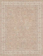 Well Woven Asha Rome Beige Cream 7'7" x 9'10" Area Rug - Oriental Floral Pattern, Easy Clean, Floor-Friendly Backing - for Living Room, Bedroom, and Dining Room